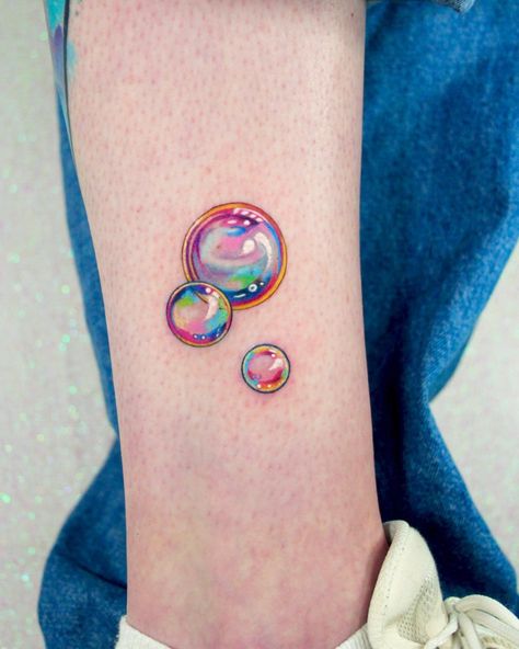 Holographic Tattoo, Bubble Tattoo, Uv Tattoo, Intricate Tattoo, Kawaii Tattoo, Tatuaje A Color, 1 Tattoo, Mood Instagram, Dream Tattoos