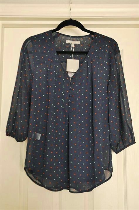 Blouse Fix Clothing, Color Dots, Orange Cardigan, Stitch Fit, Dark Gray Color, Stitch Fix Outfits, Fashion Tops Blouse, Stitch Fix Stylist, Pretty Top