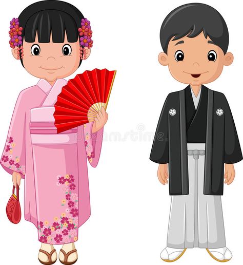 Japan Icon, Luxury Instagram, Premium Vector Cartoon, Cartoon Couples, Japanese Couple, Japanese New Year, Japanese Costume, Japan Flag, Simple Character