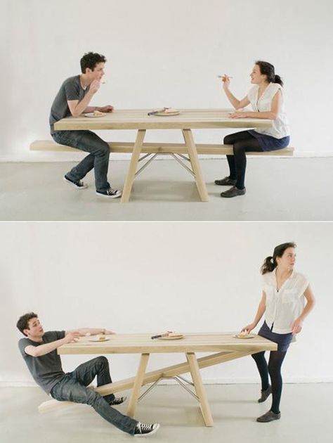 seesaw table by Marleen Jansen Teeter Totter, Eat Together, Style Deco, Clipuri Video, Make Me Smile, I Laughed, A Table, Furniture Design, Sweet Home