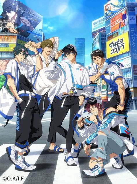 Free Swimming Anime, Swimming Anime, Rin Matsuoka, Free Eternal Summer, Splash Free, Free Iwatobi Swim Club, Free Iwatobi, Club Poster, Anime Poster