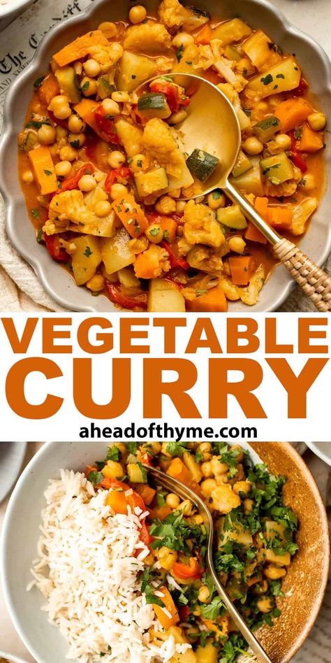 Curried Vegetables Indian, Vegetable Curry Recipes Indian, Veggie Curry Recipes, Curried Veggies, One Pot Stew, Homemade Curry Sauce, Week Day Meals, Mixed Vegetable Curry, Seafood Noodles