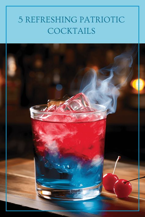 Delight in these delightful concoctions perfect for Fourth of July and Memorial Day festivities! Red And Blue Cocktails, 4th Of July Cocktail Recipes, Patriotic Cocktails 4th Of July, Red White Blue Cocktails, Memorial Day Drinks, Memorial Day Cocktails, Red White Blue Cocktail, Red White And Blue Drinks, Red White And Blue Cocktails