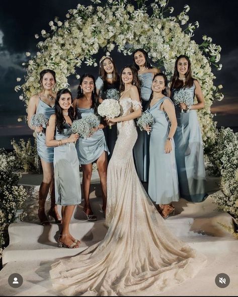 Kerala bridesmaids Bridesmaid Dresses Kerala Christian, Kerala Bridesmaid, Bridesmaid Squad, Christian Wedding Dress, Wedding Entrance Decor, Wedding Entrance, Bridal Hairstyle, Christian Wedding, Entrance Decor