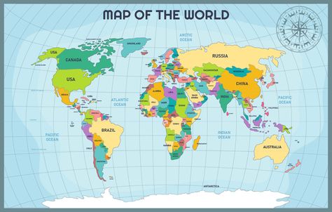 Printable Accurate Map Of World Poster World Map Hd Image, World Map With Country Names Hd, Free Printable World Map With Countries, World Map Printable Free, Map Of The World Printable, Whole World Map, Full World Map, Free Printable World Map, Blank World Map