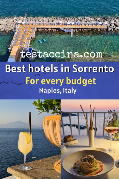 Best Places To Stay In Sorrento Italy, Where To Stay In Sorrento Italy, Sorrento Hotel, Italy Sea, Imperial Hotel, Italy Hotels, Sorrento Italy, Dirty 30, Italy Trip