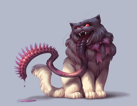 Familiar Art, Fantasy Cat, Beast Creature, Creature Artwork, Cute Fantasy Creatures, Fantasy Beasts, Creature Drawings, Post Apocalypse, Fantasy Creatures Art