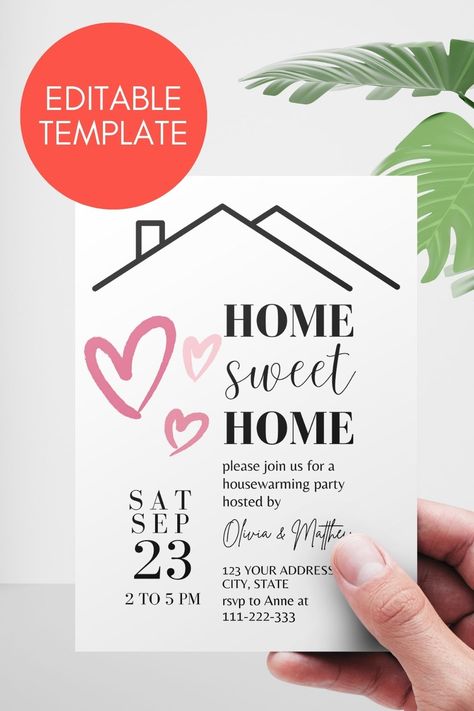 House Warming Party Invitation Card, House Opening Invitation Card, Home Invitation Card Design, House Warming Invitations Template, Housewarming Party Ideas Theme, Housewarming Party Ideas, Housewarming Party Themes, Engagement Card Design, Housewarming Invitation Cards