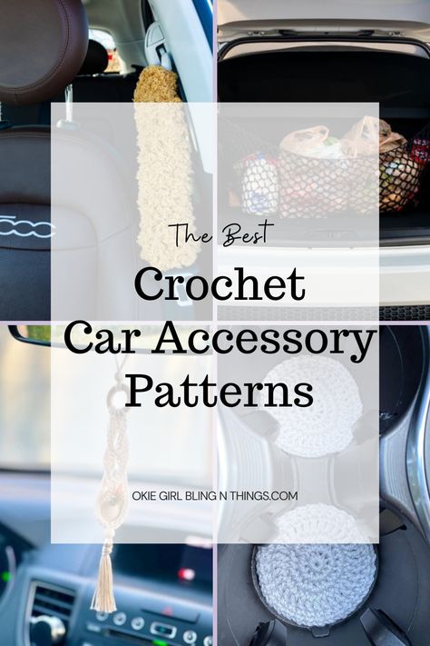 Crochet Patterns For Car Accessories, Crocheted Car Seat Covers Free, Crochet Car Armrest Cover, Crochet Car Seat Covers Free Patterns, Diy Crochet Car Accessories, Seat Belt Cover Crochet Pattern, Crochet Car Cover Pattern Free, Crochet Items For Car, Crochet Steering Wheel Pattern