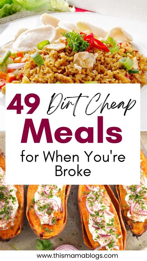 fried rice Cheap Healthy Dinners, Dirt Cheap Meals, Cheap Meal Plans, Frugal Cooking, Cheap Family Meals, Eat On A Budget, Meal Planning Menus, Budget Family Meals, Usa Food