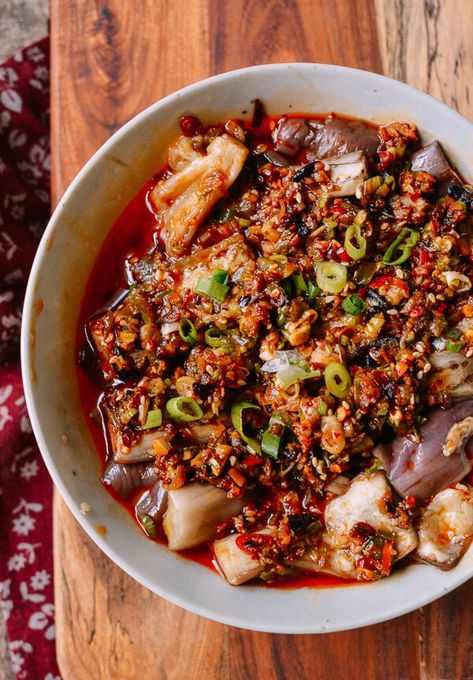 Over the years, however, like many people, we've started to eat much more veggies and are actively trying to eat less meat. That means more vegan recipes! Here's a roundup of our favorite traditional Chinese vegan recipes. Steamed Eggplant, Eggplant With Garlic Sauce, Wok Of Life, Woks Of Life, The Woks Of Life, Mapo Tofu, Tofu Dishes, Woks, Eggplant Recipes