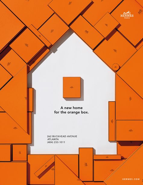 A new home for the orange box Tech Illustration, Real Estate Marketing Design, Orange Box, Creative Advertising Design, Gift Luxury, Orange Colour, Orange Aesthetic, Life Plan, Fashion Advertising