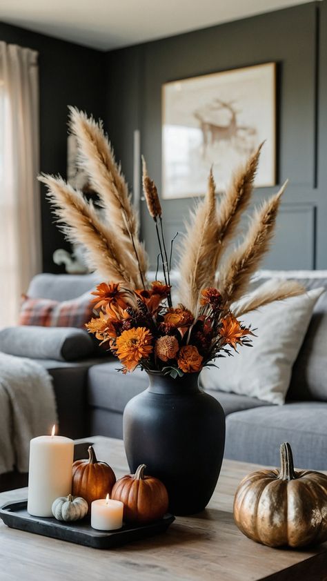 Discover the timeless charm of neutral fall decor in this blog post From the cozy front porch to the inviting living room get inspired by DIY ideas for the farmhouse feel in your home Explore how to incorporate the warmth of fall into every corner from the bedroom to the kitchen and even the mantel Stay ahead of trends with a glimpse into the home decor forecast for 2022 and beyond including ideas for your fireplace in 2023 and 2024 Cb2 Fall Decor, November Decorations Home, Fall Decor Ideas For The Home, Classy Fall Decor, Moody Fall Decor, Indoor Fall Decor Ideas, Neutral Decor Ideas, Interiors 2024, Fall Winter Decor