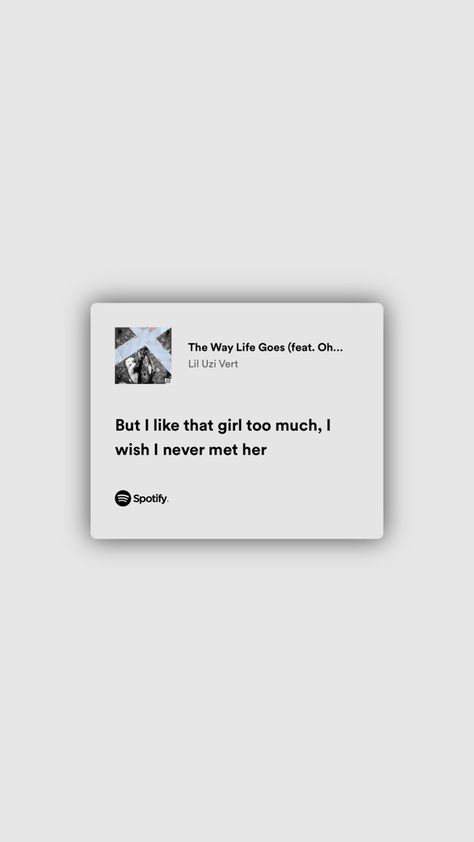 #liluzivert #lyrics #spotify The Way Life Goes Lil Uzi Vert, Rap Lyrics About Love, Lil Uzi Vert Lyrics, Lil Uzi Vert Quotes, Spotify Songs Lyrics, Best Rap Lyrics, Hot Lyrics, The Way Life Goes, Lyrics Rap