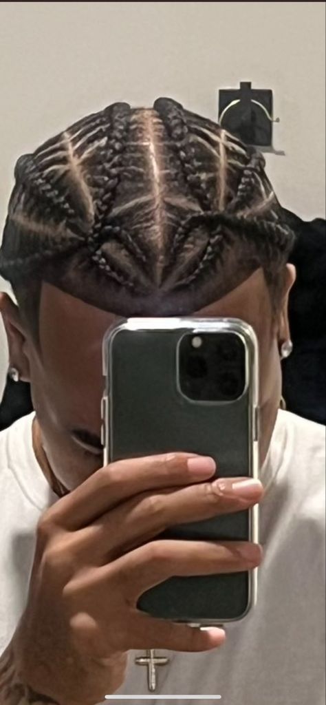 Waves Men Hair, Braided Hairstyles Men Short Hair, Squiggly Cornrows, Men Braids To The Back, Mens 4 Cornrows, Money Sign Braids Men, French Montana Braids, Mens Hairstyles Black Men Braids, Afro Hairstyles Men Braids