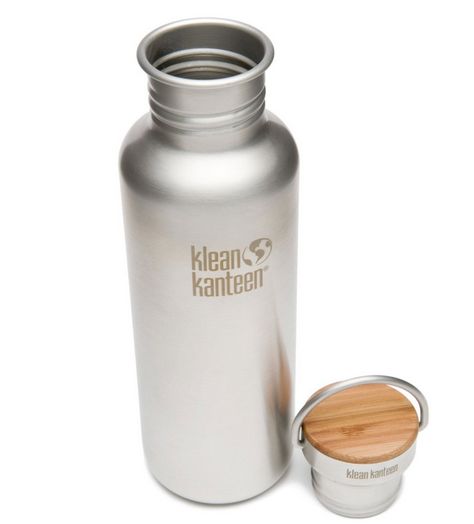 Klean Kanteen 27 oz. - Stainless Steel, bpa free Bamboo Food, Old Glass Bottles, Klean Kanteen, Bamboo Brush, Inexpensive Gift, Food Store, Stainless Steel Water Bottle, Food Grade Silicone, Plastic Free