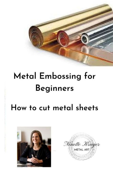 Metal embossing tutorial Embossing Techniques Metal, Metal Embossing Art Video Tutorials, Copper Embossing Ideas, Copper Sheet Metal Projects, Metal Embossing Patterns, Aluminium Crafts, Metal Etching Tutorial, Embossing Projects, Copper Foil Art