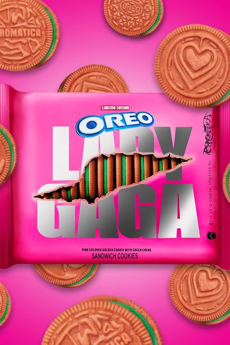 Oreo Teams Up With Lady Gaga For Chromatica-Inspired Cookies Golden Cookie, Gluten Free Oreos, Boo Baskets, Oreo Flavors, Pink Cookies, Themed Desserts, Rainbow Food, Mini Donuts, Celebrate Life