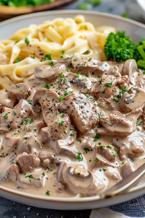 Classic Beef Stroganoff is a delicious and nutritious choice for any mealtime! 🍲🐄 Made with tender beef and creamy mushroom sauce, this dish is a delightful blend of savory flavors and rich texture. Quick to prepare and bursting with wholesome goodness, Classic Beef Stroganoff is perfect for a comforting dinner or special treat. Indulge in this vibrant twist on a classic favorite today! 😋🌿 #ClassicBeefStroganoff #SavoryMeals #HealthyEating #ComfortFood Classic Beef Stroganoff, Comforting Dinner, Talk To People, Creamy Mushroom Sauce, Tender Beef, Mushroom Sauce, Beef Stroganoff, Budget Meals, Meal Time