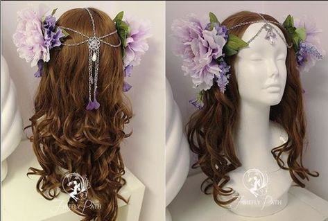 from @fireflypath 🔮Lavender Fairy Headdress🔮 Fairy Clothes Aesthetic, Fairy Headdress, Lavender Fairy, Firefly Path, Fae Aesthetic, Fantasy Crown, Fairy Ears, Fairy Clothes, Floral Outfit