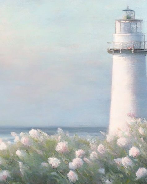 𝐏𝐑𝐈𝐍𝐓𝐀𝐁𝐋𝐄 𝐀𝐑𝐓 | New England Lighthouse | Soft Natural Lighthouse Painting | Lighthouse + Hydrangeas PRINTABLE Download Coastal Thyme Designs | This is a digital download. Nothing will be mailed to you. Please note that print color may differ from actual photo. Purchase includes one downloadable file. Please let us know if you have any questions regarding downloading your file! Light House Aesthetic Ocean, New England Painting, Light House Art, Blue Paintings On Canvas, Painting Lighthouse, Hamptons Art, New England Lighthouses, Watercolor House Painting, Hydrangea Painting