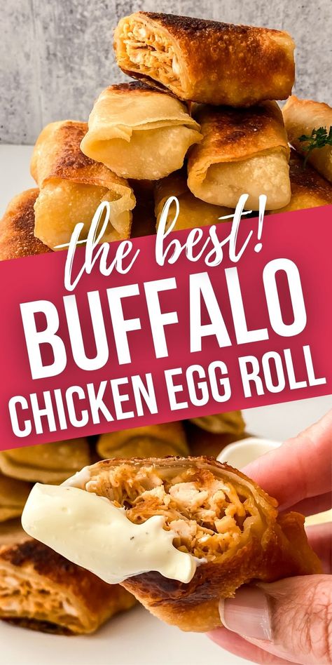 Egg Roll Wrap Chili Rellanos, Spicy Chicken Egg Rolls, Specialty Egg Rolls, Chicken And Cheese Egg Rolls, Bbq Chicken Egg Rolls, Buffalo Chicken Eggrolls Fried, Buffalo Chicken Egg Roll Recipes, Types Of Egg Rolls, South Western Egg Rolls Recipe