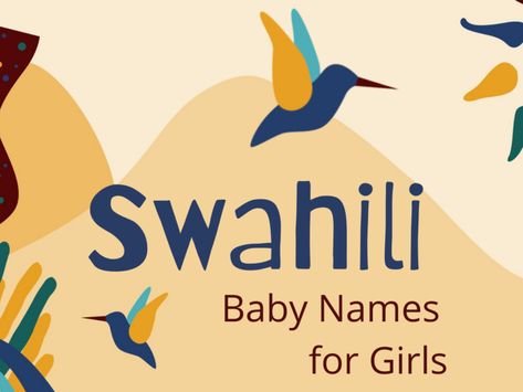 From Neema to Dalila and beyond, this list of Swahili baby names for girls is filled with a beautiful selection of feminine names. Explore the meaning of each, and decide if one of them is the perfect baby name for your daughter! #girlnames #babynames Beautiful Swahili Words, Names With Deep Meaning, African Baby Boy Names, African Boy Names, Swahili Names, African Name, African Baby Names