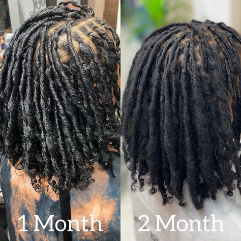 Coil Locs Journey, Type 3 Hair Locs, Bohemian Starter Locs, Type 3 Locs, Medium Coil Starter Locs, Locs On Real Hair, Starter Locs For Black Women, Coil Loc Styles, Starter Locs On 3b/3c Hair