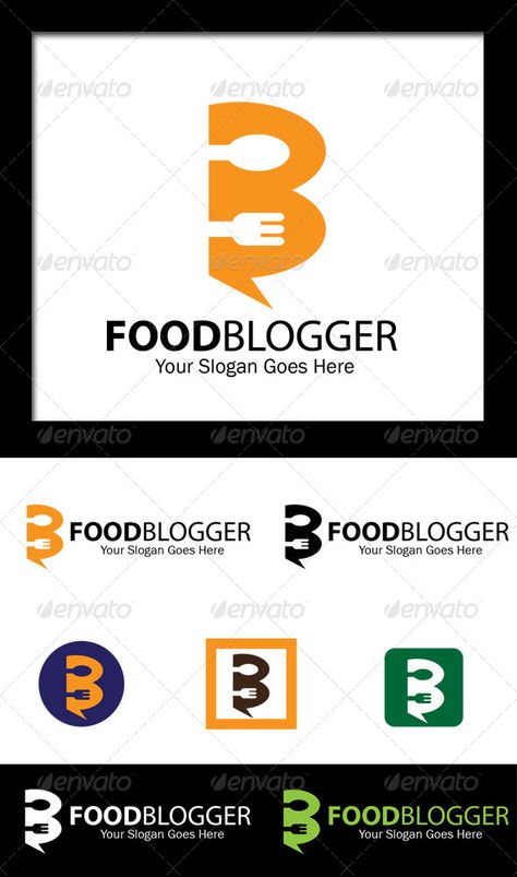 Food Blogger Logo is simple logo for food blog  - Ai andEPS _ CMYK and RGB  - 300 dpi  - 100 vector  - Fullyeditable  - Used Font