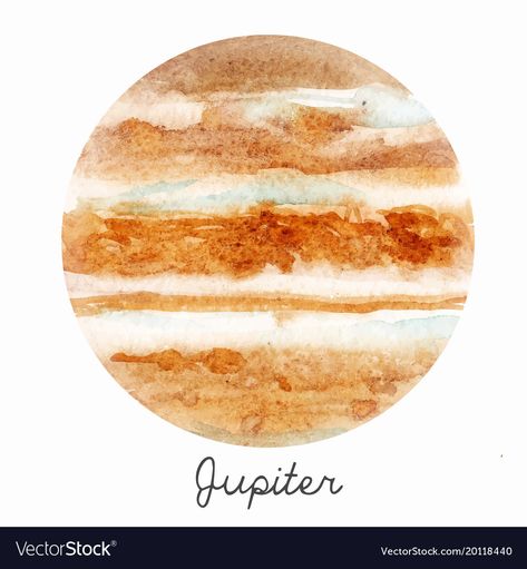 Jupiter Planet, Planet Vector, Planet Painting, Planet Drawing, Everyday Art, Hand Drawn Vector Illustrations, Art Painting Gallery, Galaxy Painting, Hand Drawn Vector