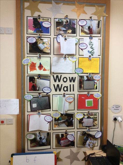 Wow wall children's self display area. Board were children can display their own work or photos of something they have achieved. FS1 EYFS Nursery Display Boards, Year 1 Classroom, Reception Classroom, Reception Class, Reggio Inspired Classrooms, Eyfs Classroom, Reggio Classroom, Early Years Classroom, Class Displays