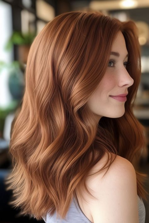 rust cinnamon hair colour, autumn hair colour idea Hairstyles Ombre Blonde, Rust Brown Hair, Autumn Hair Colours, Autumnal Hair, Hairstyles Ombre, Cinnamon Hair Colors, Hair Colour Ideas, Cinnamon Hair, Honey Blonde Hair Color