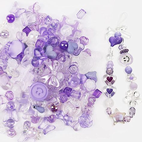 Amazon.com: 120Pcs Assorted Purple Beads Pastel Aesthetic Acrylic Beads Flower Heart Star Butterfly Candy Round Beads Acrylic Plastic Beads Cute Beads Bulk for Bracelets Jewelry Making DIY Crafts Necklaces : Arts, Crafts & Sewing Aesthetic Beads, Purple Keychain, Candy Beads, Cute Beads, Necklaces Diy, Beads Candy, Pastel Beads, 2023 Wishlist, Heart Butterfly