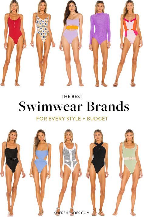 want to turn heads at the pool? check out the cutest swim brands to make a statement. here are the best bikini brands in every price point and every style! from one pieces to cheeky bikinis, we've got all the cutest swim brands in one roundup. #swim #swimwear #onepiece #summerfashion #bikini Best Swimwear Brands, Swim 2024 Trends, 2024 Swim Trends, Best Swimsuit Brands, Swimwear 2024, Free People Swim, Montce Swim, Monday Swimwear, Swimsuit Brands