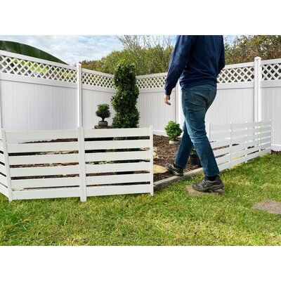 Keeping Rabbits, Privacy Fence Panels, Vinyl Privacy Fence, Garden Fence Panels, Vinyl Aesthetic, White Fence, Privacy Panels, Poured Concrete, Decorative Borders