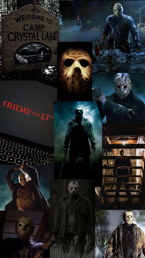 Jason Voorhees/ Friday the 13th Jason Voorhees Wallpaper, Jason Voorhees Friday The 13th, Jason Horror, Terror Movies, Helloween Wallpaper, Halloween Wallpaper Cute, Scary Movie Characters, Horror Villains, Scary Wallpaper