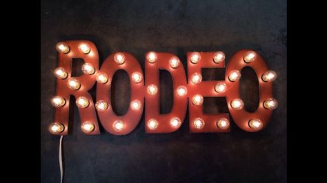 RODEO Western Lighted Marquee Sign made of by TheRusticBarnAZ Western Aesthetic Wallpaper, Cowgirl Bedroom, Western Bedrooms, Cowgirl Decor, Western Bedroom Decor, Western Rooms, Western Photo, Western Bedroom, Into The West