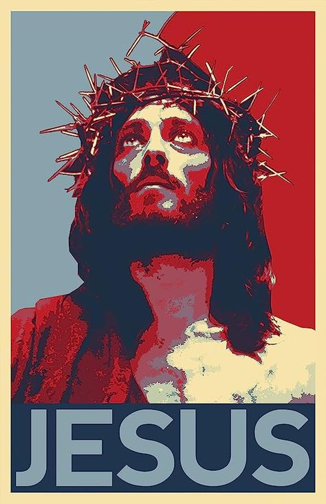 Amazon.com: Jesus Christ Illustration - Christian Faith Pop Art Home Decor in Poster Print (11x17 inches): Posters & Prints Pop Art Home Decor, Images Pop Art, Jesus Art Drawing, Jesus Christ Illustration, Star Wars Illustration, Jesus Cartoon, Christian Graphics, Jesus Drawings, Pop Art Images