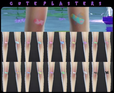 Decay Clown Sims: Cute Plasters • Sims 4 Downloads Sims 4 Body Mods Anime, Sims 4 Yandere Cc, Sims 4 Cc Pastel Goth, Sims 4 Harajuku Cc, Sims Accessories, Sims 4 Anime, Pelo Sims, The Sims 4 Packs, Sims 4 Cc Makeup