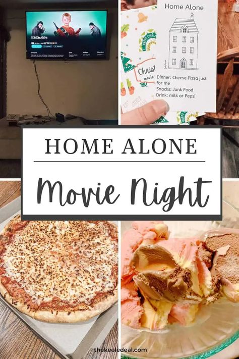 Easy Home Alone Movie Themed Dinner Ideas - The Keele Deal Christmas Dinner Movie Ideas, Elf Movie Menu Ideas, Home Alone Themed Movie Night, Christmas Dinner And Movie Ideas, Home Alone Themed Dinner, Themed Christmas Movie Dinners, Home Alone Dinner Ideas, Christmas Movie Night Food Ideas, Home Alone Crafts For Kids