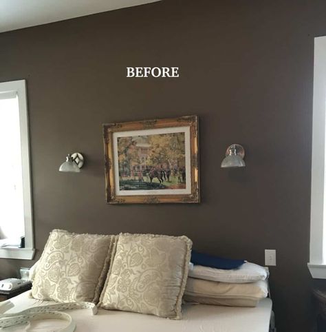 How to Paint a Wall to Look like a Headboard Diy Painted Headboard, Paint A Wall, Faux Headboard, Painted Headboard, Diy Bed Headboard, How To Make Headboard, Picture Molding, Black Headboard, Tall Headboard