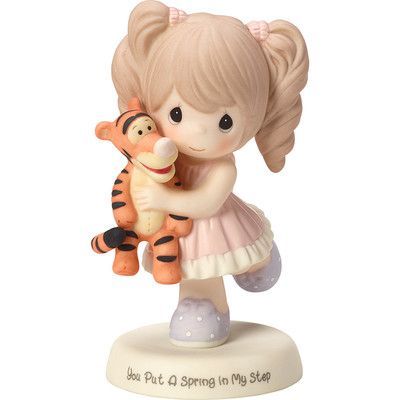 Precious Moments You Put a Spring in My Step Figurine Tigger Plush, Disney Precious Moments, Precious Moments Quotes, Unique Artists, Precious Moments Dolls, Figurine Display, Disney Figures, Disney Font, Disney Figurines