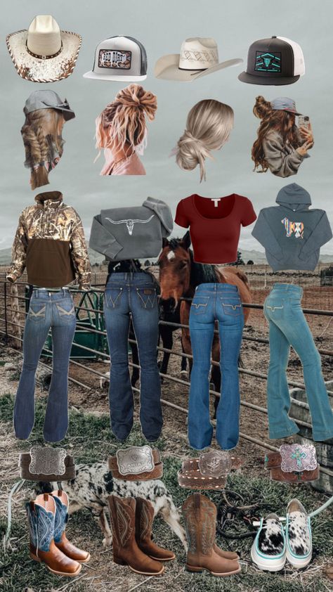 Country Outfits Women, Spirit Week Outfits, Cute Cowgirl Outfits, Casual Country Outfits, Farm Clothes, Southern Outfits, Country Style Outfits, Western Wear Outfits, Cute Country Outfits