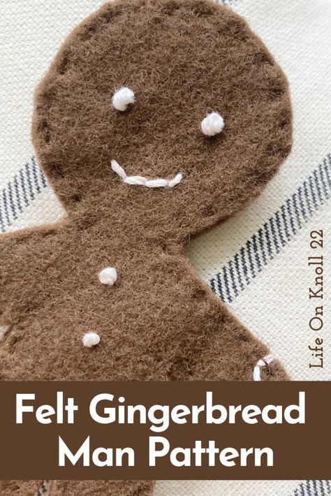 felt gingerbread man Gingerbread Doll Pattern Free, Gingerbread Man Preschool, Gingerbread Frosting, Felt Gingerbread Man, Gingerbread Man Pattern, Gingerbread Pattern, Felt Doll Pattern, Felt Gingerbread, Felt Ornaments Patterns