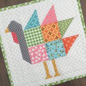 Bee In My Bonnet: New Patterns...Homemade Pie - Happiness is Homemade - and Gobble Gobble Quilt!!! Turkey Quilt, Animal Patchwork, Fall Quilt, Sewing Quilts, Farm Quilt, Memory Quilts, Easy Quilt, Bird Quilt, Holiday Quilts