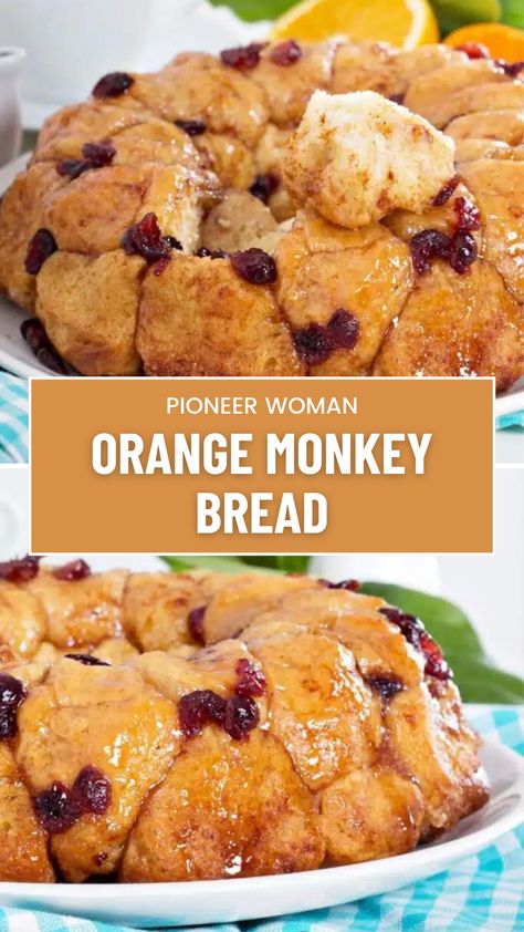 Pioneer Woman Orange Monkey Bread Orange Monkey Bread With Canned Biscuits, Orange Monkey Bread, Monkey Bread With Canned Biscuits, Pioneer Woman Desserts, Biscuit Monkey Bread, Monkey Bread Recipe Easy, Orange Monkey, Monkey Bread Recipe, Tasty Dessert