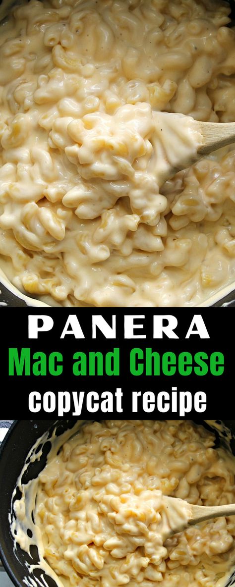 Homemade Panera Bread Mac and Cheese. Easy weeknight meal - just 30 minutes from scratch! Stovetop (like Panera) or top with buttery crisp breadcrumb topping. Either way it's the best copcat Panera recipe you'll find -- NO Velveeta! #paneramacandcheese #macandcheese #panerabreadmacandcheese #homemademacandcheese #macaroniandcheese #pasta #comfortfoodrecipe #weeknightdinner #weeknightmeal #dinnerideas #agoudalife Panera Mac N Cheese Recipe, Mac And Cheese Recipe No Velveeta, Panera Copycat Mac And Cheese, Crockpot Panera Mac And Cheese, Panara Mac And Cheese Panera Bread, Panera Mac And Cheese Recipe Copycat, Creamy Mac And Cheese Recipe Velveeta, Panara Mac And Cheese, Mac And Cheese Recipe Panera