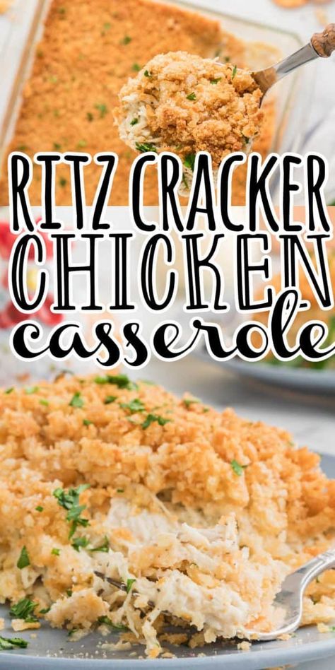 Chicken Casserole With Ritz Crackers, Cracker Chicken Casserole, Casserole With Ritz Crackers, Ritz Cracker Chicken Casserole, Ritz Chicken Casserole, Popular Casseroles, Ritz Chicken, Ritz Cracker Chicken, Chicken Casserole Dinners