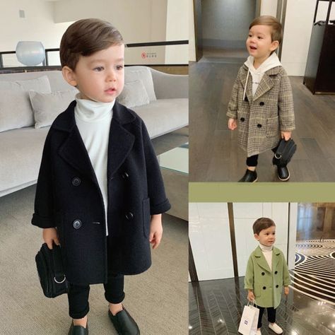 Boys Trench Coat, Coat Spring, Baby Boy Jackets, Long Coat Jacket, Outfit Invierno, Womens Prom Dresses, Skirt And Sneakers, Kids Outerwear