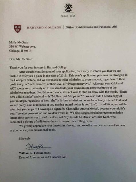 Did Harvard Reject the Best College Application Ever? Humour, College Acceptance Letter, Harvard College, College Acceptance, Acceptance Letter, Letter Of Recommendation, College Fun, Text Posts, Bones Funny